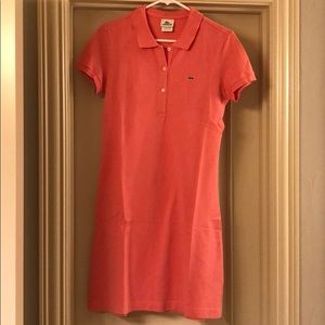 Salmon colored Lacoste polo dress - size 38